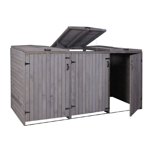 屋外収納ボックス 木製 - ガーデニング用品の収納に適した - サイズ 120 x 80 x 90